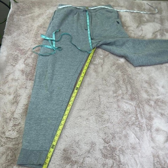 U.S. Polo Assn. heather gray fleece jogger sweatpants - Picture 7 of 8
